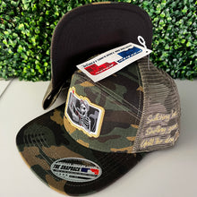 Load image into Gallery viewer, "until the day I die" skeleton trucker 7 panel hat black