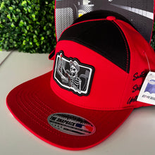 Load image into Gallery viewer, "until the day I die" skeleton trucker 7 panel hat black