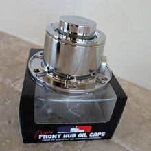 Load image into Gallery viewer, Chrome front oil cap cover 4.5 inch bolt pattern set of 2