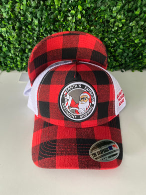 Santa’s express flannel hat