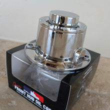 Load image into Gallery viewer, Chrome front oil cap cover 4.5 inch bolt pattern set of 2