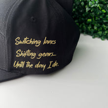 Load image into Gallery viewer, &quot;until the day I die&quot; skeleton trucker 7 panel hat black